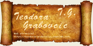 Teodora Grabovčić vizit kartica